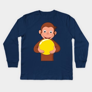 Curious George Play Yellow Bubble Kids Long Sleeve T-Shirt